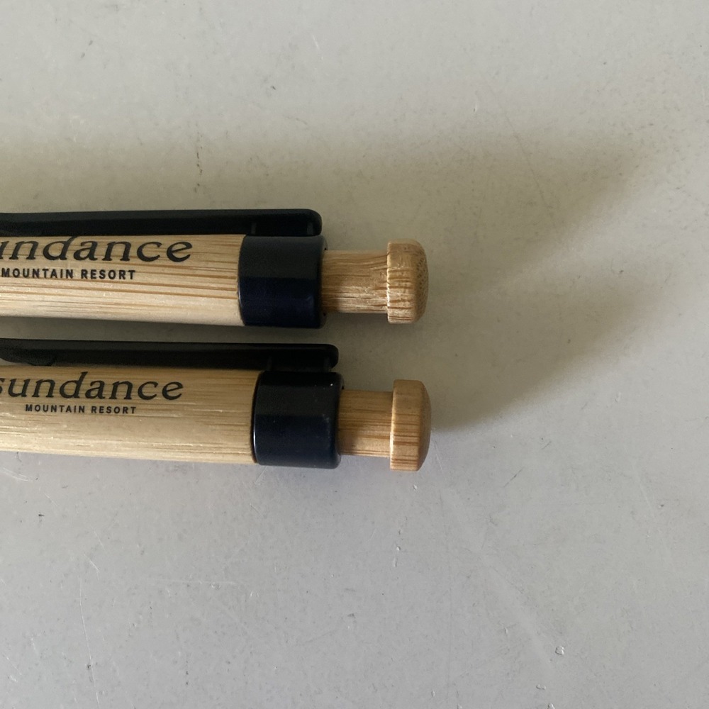 Lot of 2 Sundance Mountain Resort Logo Hotel Promotional Advertising Ink Pens - Picture 4 of 6
